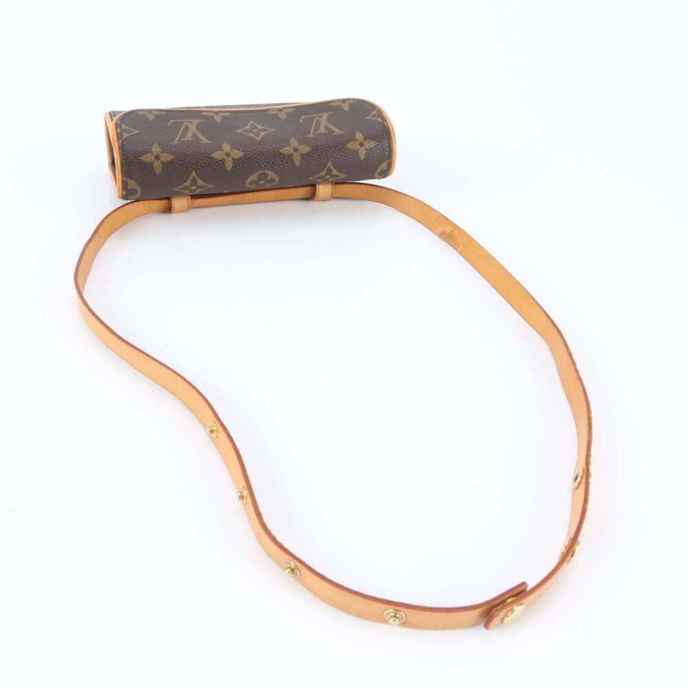 LOUIS VUITTON Brown Monogram Leather Pochette Mini Bag - Picture 5 of 13